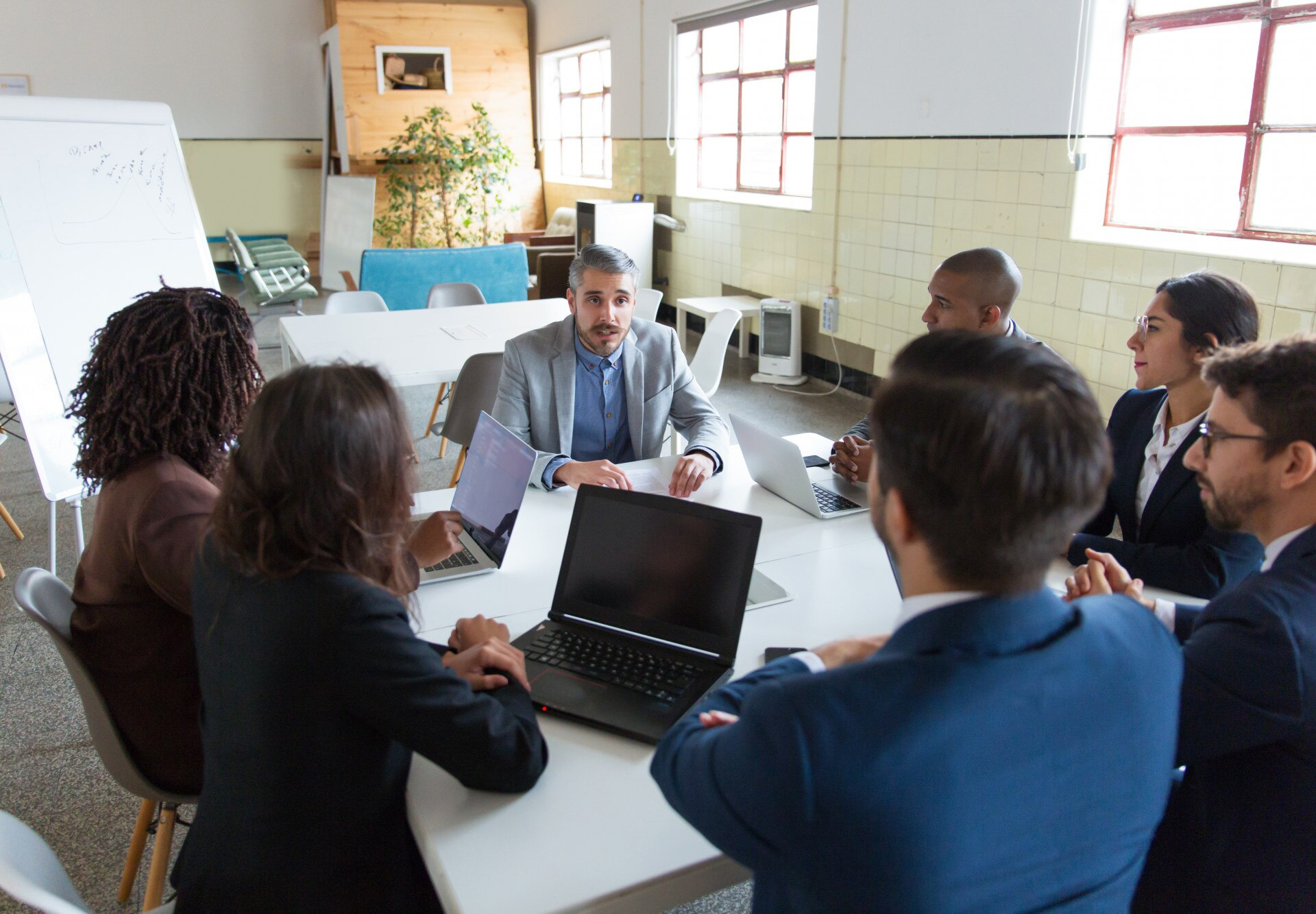 A team supporting customers and communities