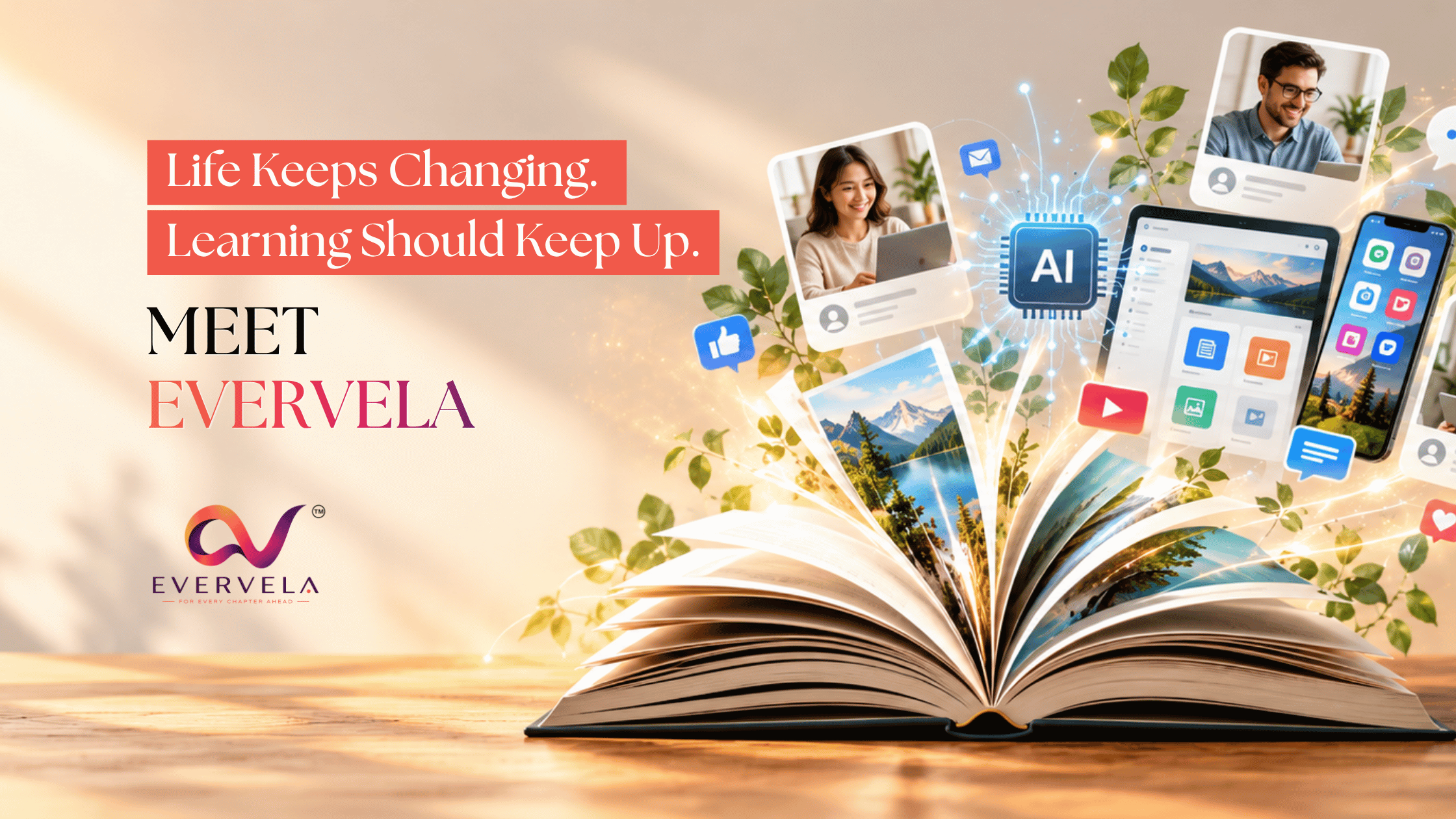 Life Keeps Changing. Learning Should Keep Up. Meet EVERVELA.
